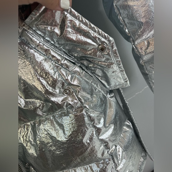 Michael Kors Faux fur silver puffer jacket - Picture 10 of 10